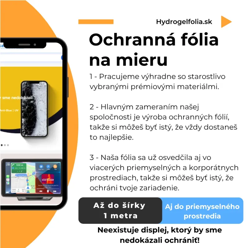 Hydrogélová ochranná fólia na mieru